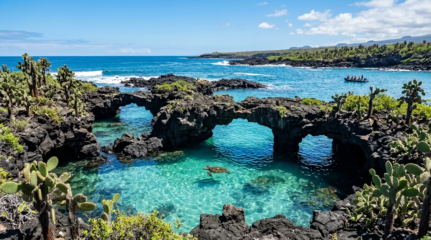 Los Túneles de Lava, cerca de Cabo Rosa, en Isabela.